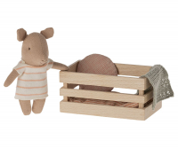 Maileg Baby Schwein Mädchen / Girl klein in Holzbox